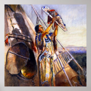 Poster “Culto ao Sol em Montana” por Charles Russell