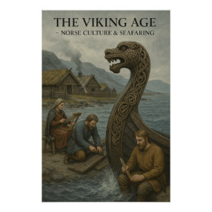 Pôster Cultura da Era de Ouro Viking retrô