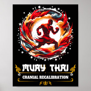 Poster Cultura de Muay Thai MMA Boxe Tailandês Kickboxing