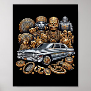 Poster Cultura de Rua Mexicana Lowrider Latino Cinco De M