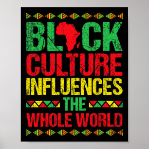 Poster Cultura Negra Influencia Todo o Mundo História Neg