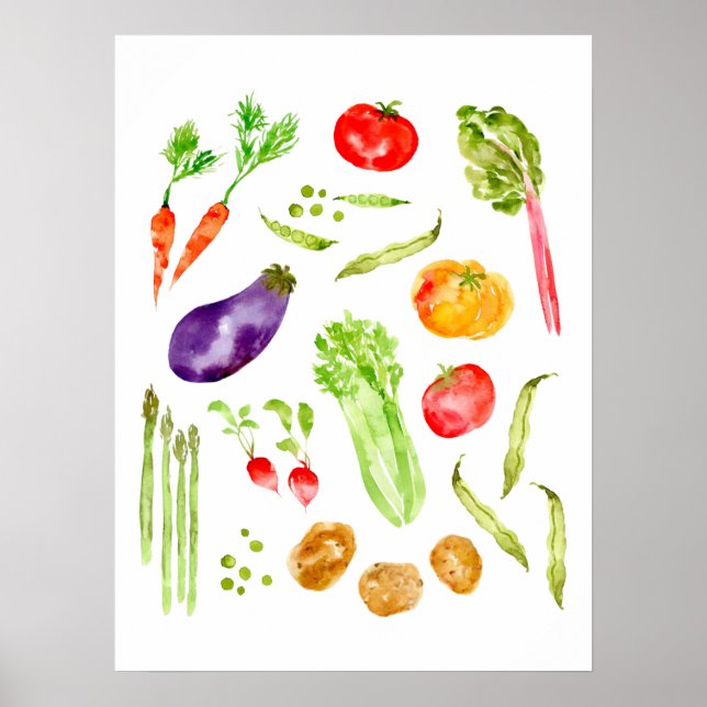 Poster Culturas coloridas divertidas cozinha aquosa (Frente)