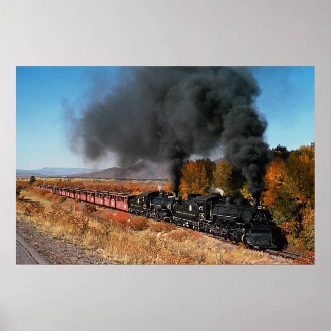 Poster Cumbres e Toltec Railroad, n.os 487 e 484, (Frente)