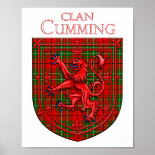 Poster Cumming Tartan Scottish Xadrez Lion Rampant
