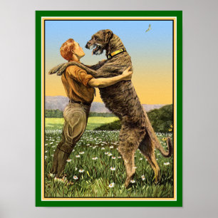 Poster Cumprimento do Wolfhound irlandês