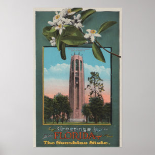 Poster Cumprimentos de Florida & de imagem do canto