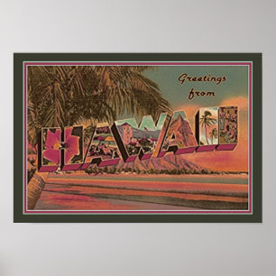Poster Cumprimentos de Havaí