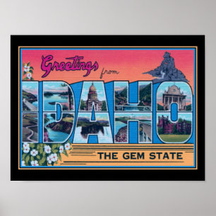 Poster Cumprimentos de Idaho