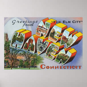 Pôster Cumprimentos de New Haven, CT