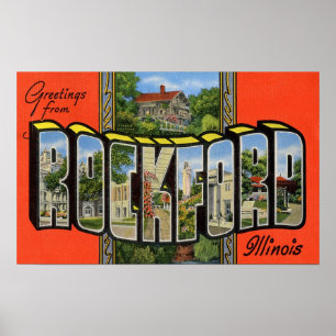 Pôster Cumprimentos de Rockford Illinois