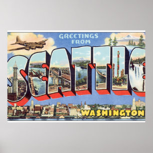 Pôster Cumprimentos do viagem de Seattle