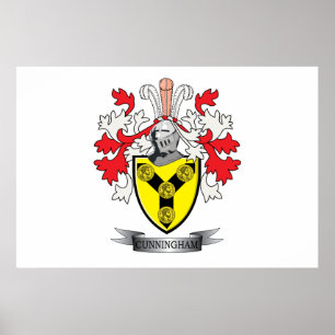 Poster Cunningham Family Crest Casaco de Armas