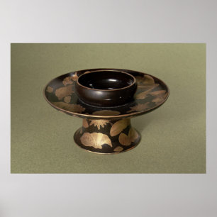 Pôster Cup stand with 'Nashiji' decoration