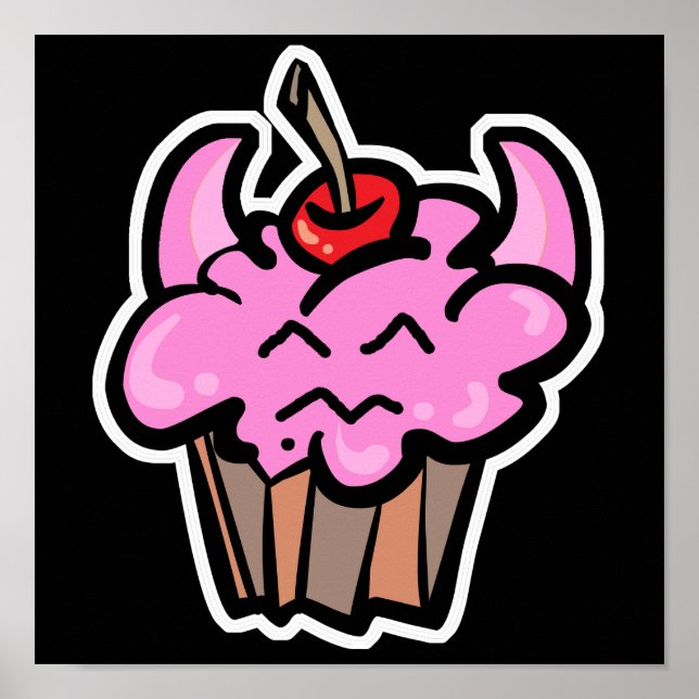 Poster Cupcake Comida do diabo (Frente)