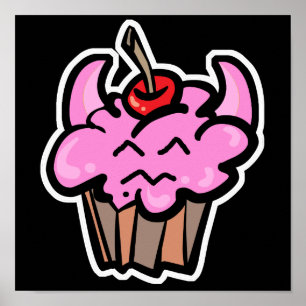 Poster Cupcake da Comida do diabo