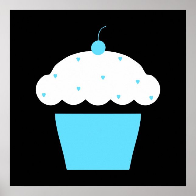 Pôster cupcake de cereja (Frente)