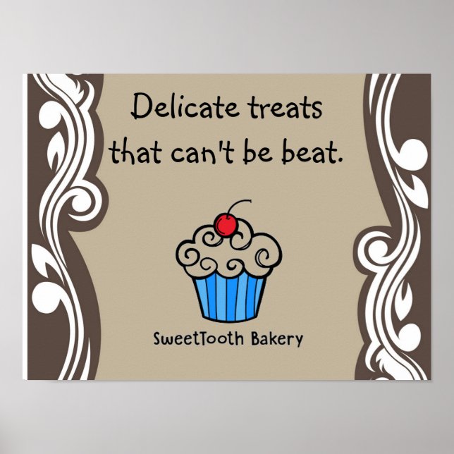 Poster Cupcake doce (Frente)