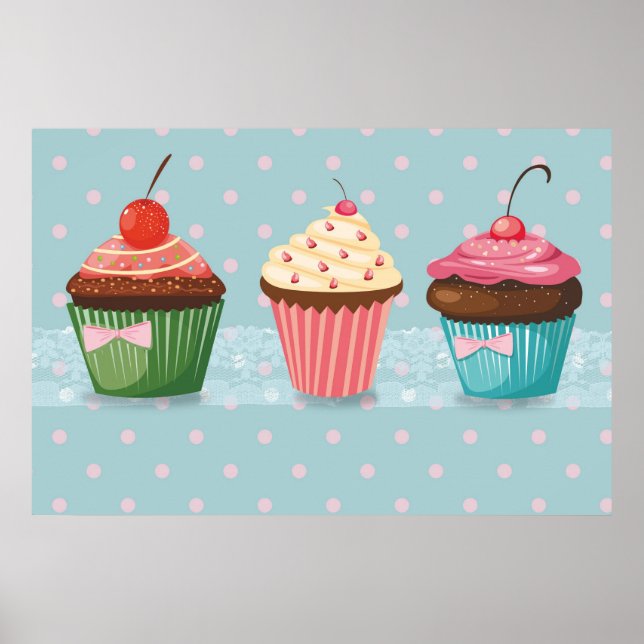 Poster Cupcake doce (Frente)
