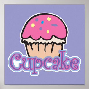 Poster Cupcake rosa