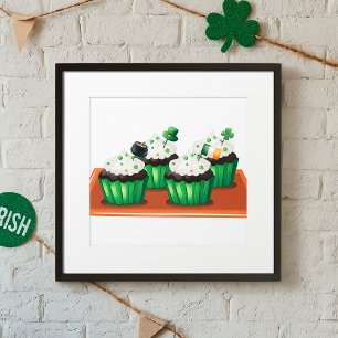 Poster Cupcakes de Dia de São Patrício