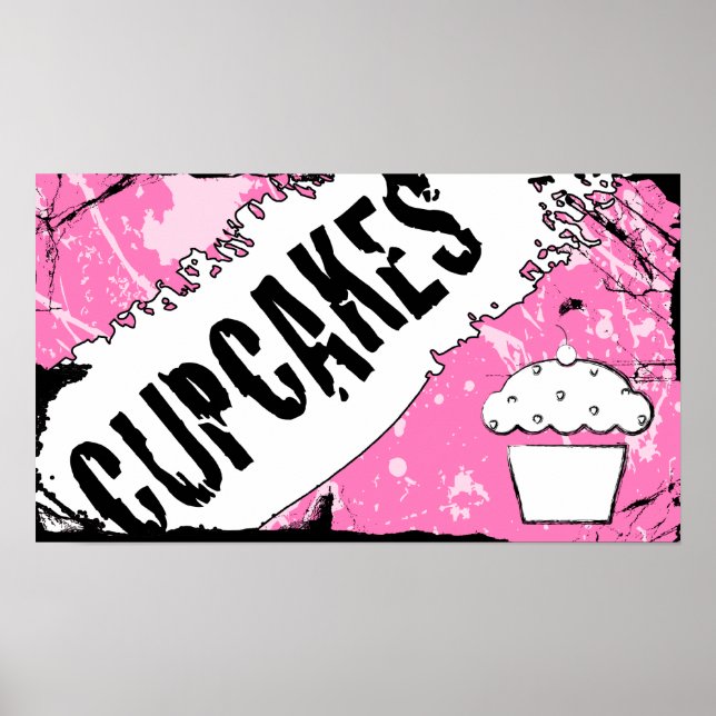 Pôster cupcakes de migalhas (Frente)