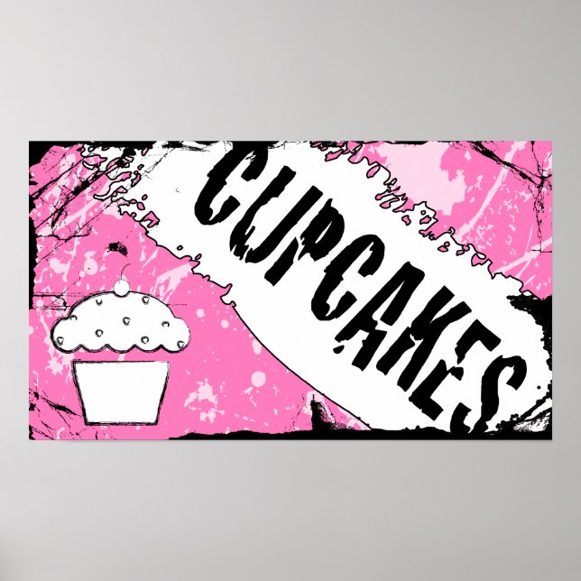 Pôster cupcakes de migalhas (Frente)