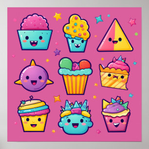 Poster Cupcakes e doces