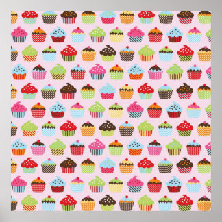 Pôster Cupcakes Fofos