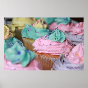 Pôster Cupcakes no Pastel