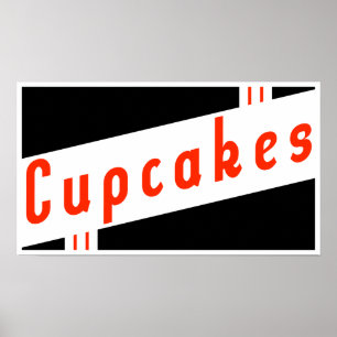 Pôster cupcakes retroativos