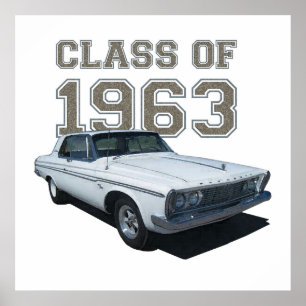Poster Cupé 1963 de Plymouth "classe de 1963".