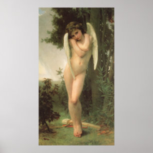 Poster Cupido (Cupidon) Angel Portrait de Bouguereau