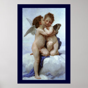 Pôster Cupido e Psiquê quando crianças / Primeiro Beijo d
