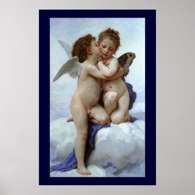 Pôster Cupido e Psiquê quando crianças / Primeiro Beijo d (Frente)