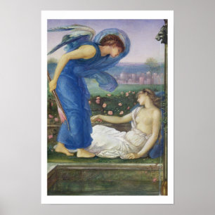Poster Cupido e Psyche, c.1865 (m/c, cor do corpo e passa