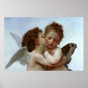 Poster Cupido e Psyche como crianças