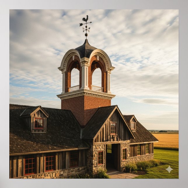 Poster Cupola tradicional de tijolos vermelhos (Frente)