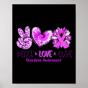 Poster Cura do Amor Paz Girassol Leopardo Sobredosagem Co