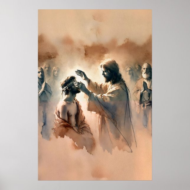 Poster Cura do Cego de Betsaida Cristã (Frente)