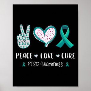 Poster Cura Paz Ptsd Transtorno De Estresse Conscientizaç