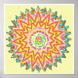 Poster Cura Sparkling Chakra da energia VERMELHA