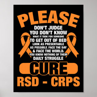 Poster Cure Rsd Crps Suporta Sensibilização De Rsd Crps