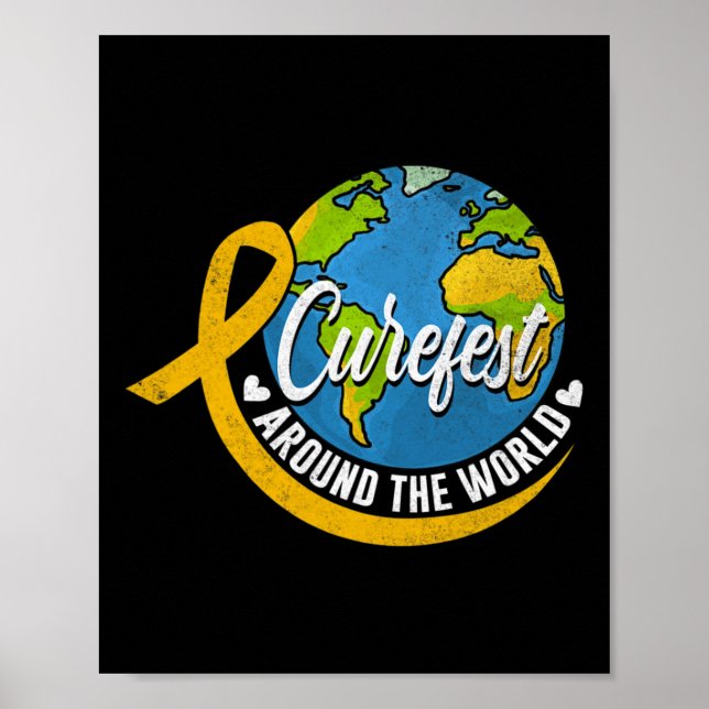 Poster Curefest Around The World Childhood Cancer  (Frente)