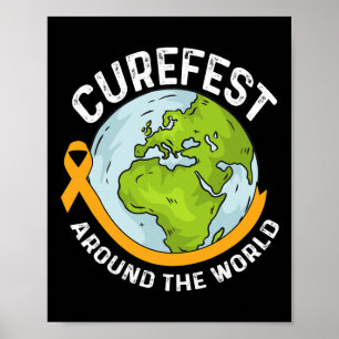 Poster Curefest em todo o mundo Conscientização sobre o C
