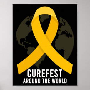 Poster Curefest em todo o mundo Conscientização sobre o c