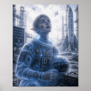 Poster Curiosidade / Astronauta / Plataforma de Lançament