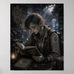 Poster Curiosidade / Explorador / Biblioteca Subterrânea