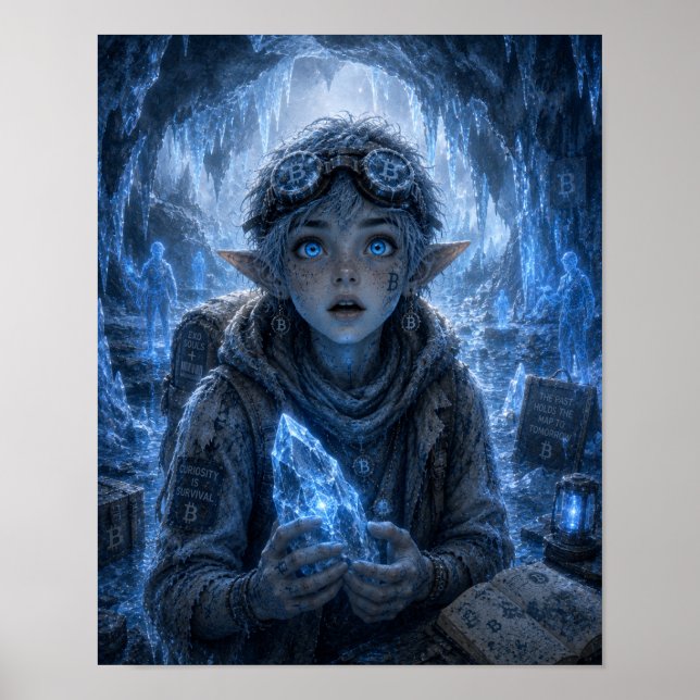 Poster Curiosidade / Explorador / Cavernas de Gelo (Frente)