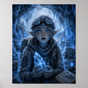 Poster Curiosidade / Explorador / Cavernas de Gelo