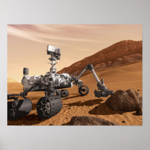 Pôster Curiosidade Rover de Marte